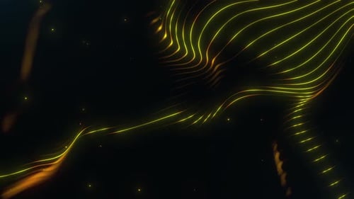 Golden Lines Particles Background