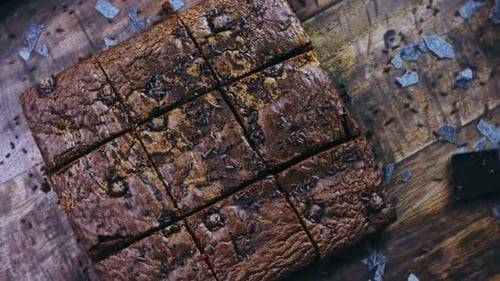 Delicious Chocolate Brownie Cake Close Up