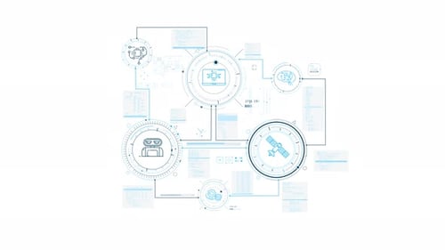 Infographics of AI Work in Animated Diagram