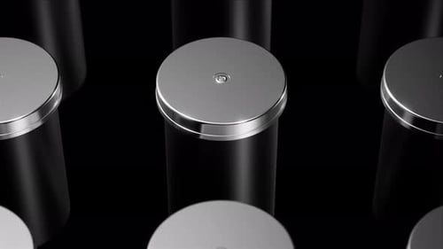 Minimalist 3D Cylinders Seamless Loop Motion Background