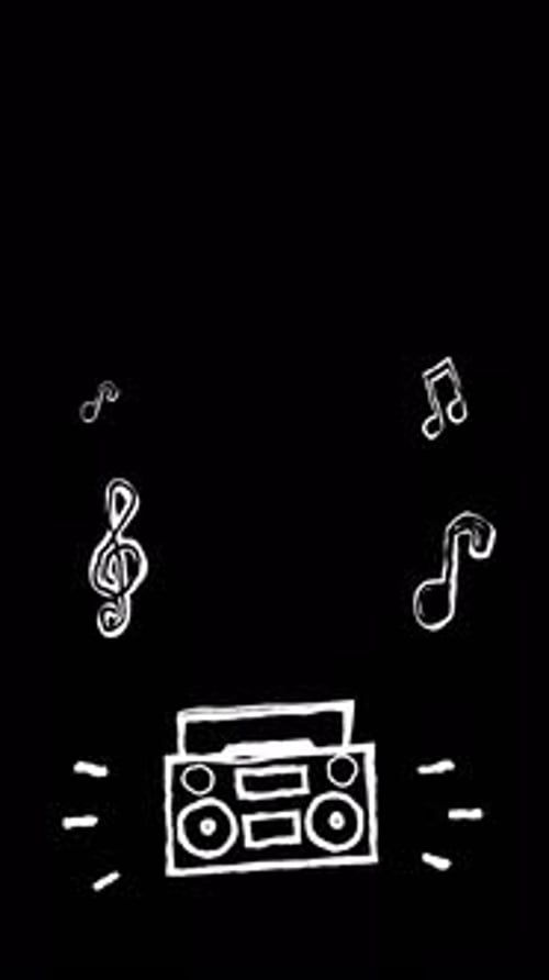 Animación retro dibujada a mano de Boombox