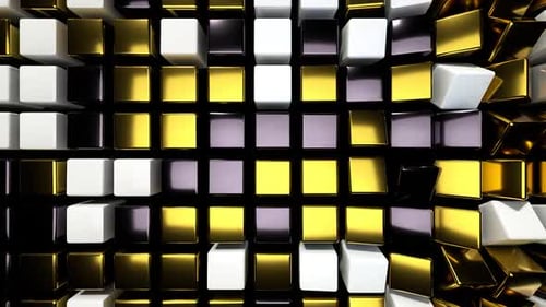 Bewegung von reflektierenden Würfeln