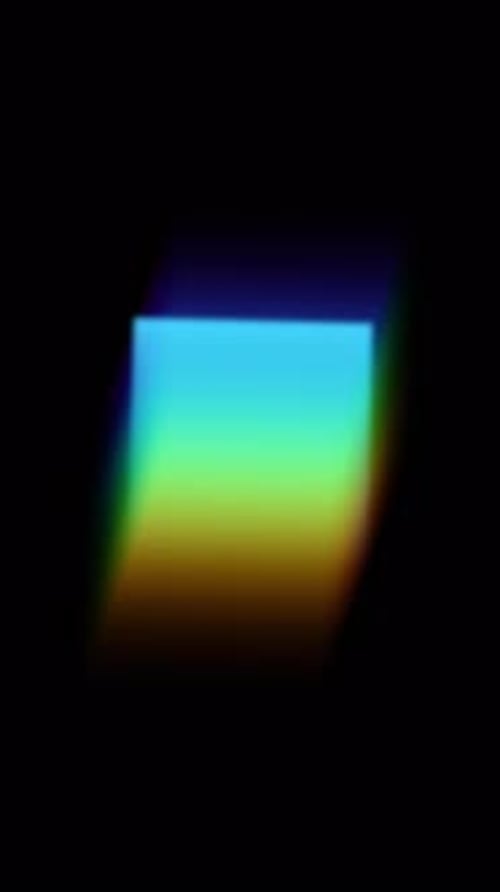 Holographic Geometric Prism Refracting Rainbow Light 80s Retro Synthwave Abstract Loop