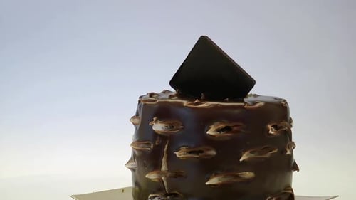 Delicious Chocolate Cake Close Up