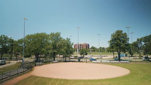 Aerial View of Softball and Baseball Field