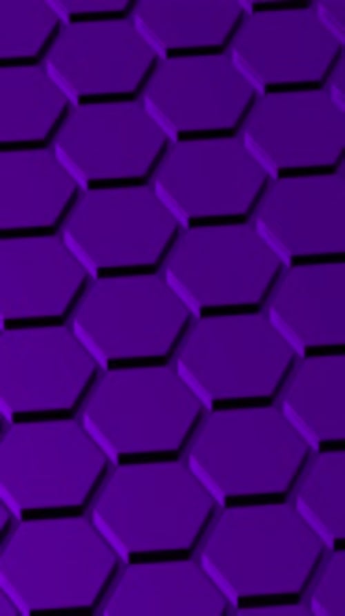 Purple hexagon honeycomb shapes