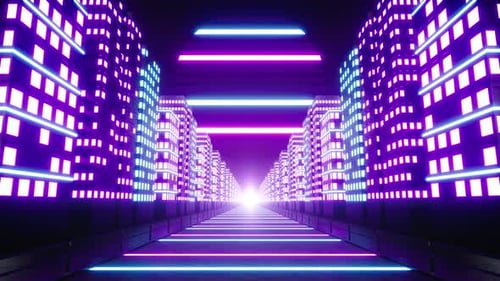 Retro Neon Night City