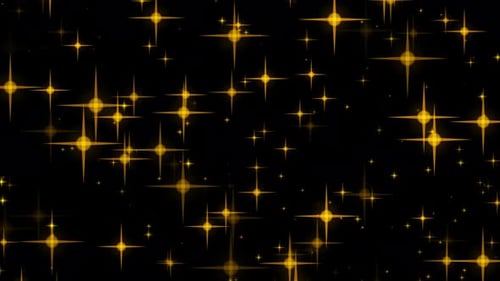 Bucle de fondo de luces con purpurina de partículas doradas V2