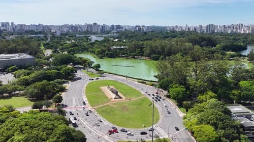 Parque do Ibirapuera, no centro de São Paulo, no Brasil.