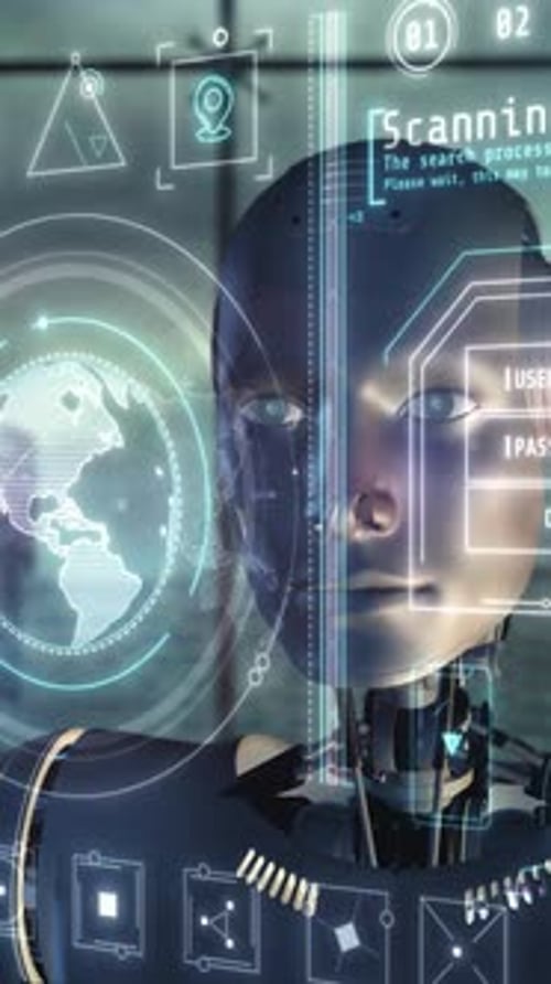 Artificial Intelligence Working with Holographic Infographic Data