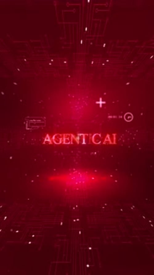 Agentic Ai Words In Ai On Digital Background