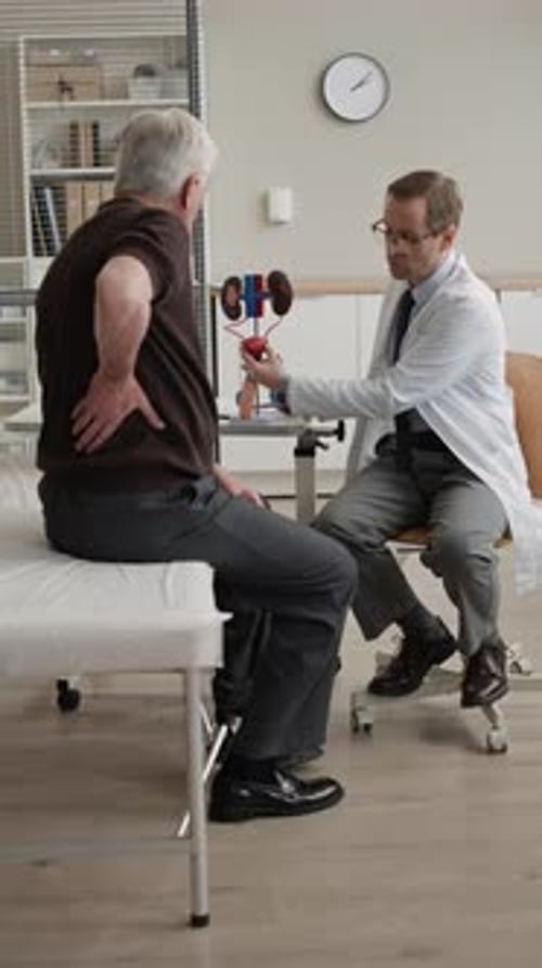 Back Pain Consultation with Urologist Using Kidney Model