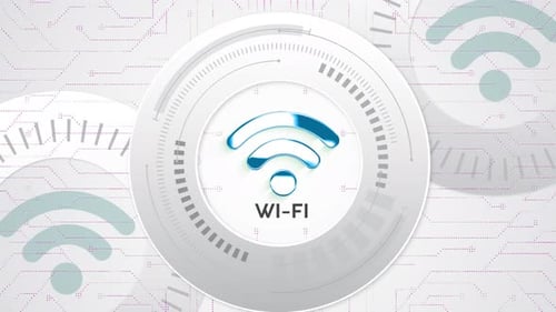 Wi-Fi Icon With Light Hud Animation