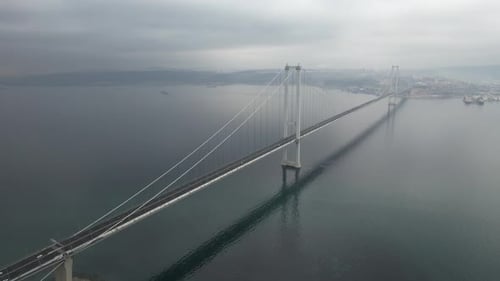 Hängebrücke aus der Luft