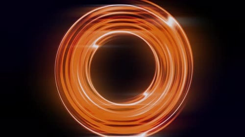 Colorful ultraviolet neon glowing circles