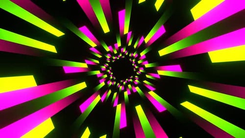 Pink And Light Green Colored Lines Movement Background Vj Loop In 4K