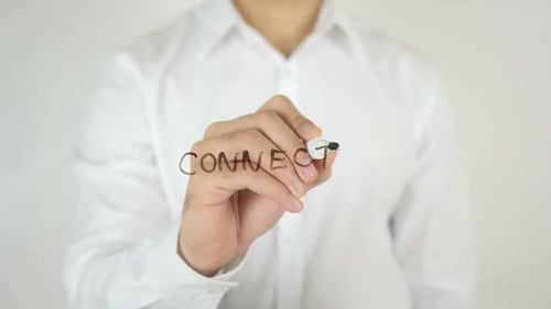 Connect, geschrieben auf Glas