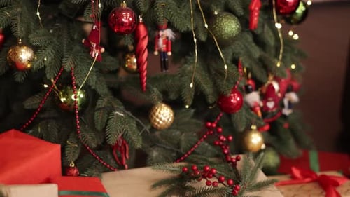 Christmas Lights New Year Concept Christmas Toys