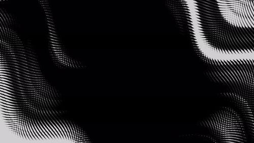 Abstract Wavy Halftone Fluid Motion Background with Place for Text in Center Scratched Pop Art Wavy