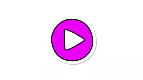 Modern Animated Play Button Icon Loop