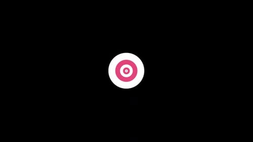 Minimalist Target with Arrow Hitting Bullseye Animation