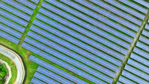 Solaranlage aus der Vogelperspektive.