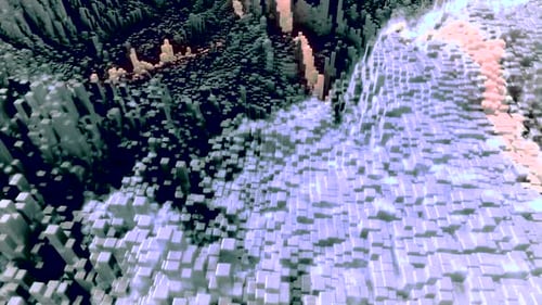 Konstruierte dunkle Formen in der Animation
