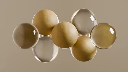 Rotierende Glaskugeln mit 3D-Schleife