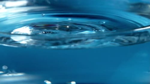 Dropping Water into Still Glass of Water