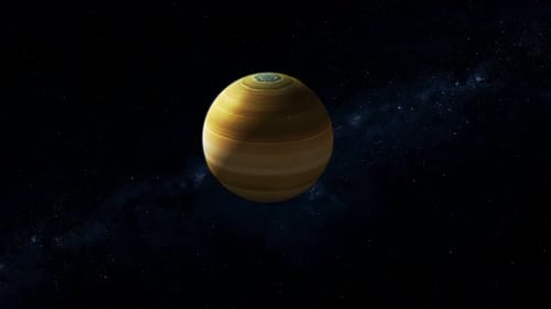 Planeta Saturno 3D rotado y realista