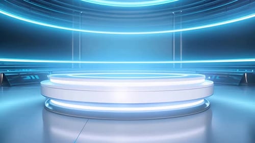 Futuristic Podium Stage for Virtual Product Display