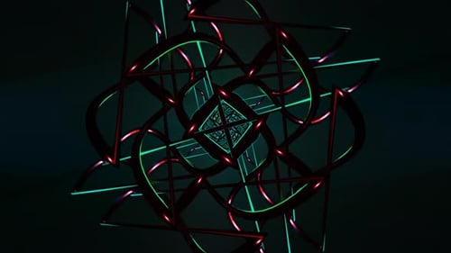 Abstract VJ Loop Pulsating Geometric Shapes