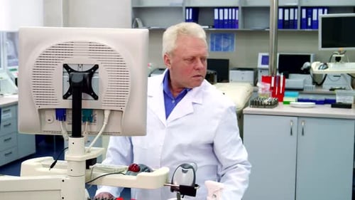 Medical Professional Working in Modern Lab