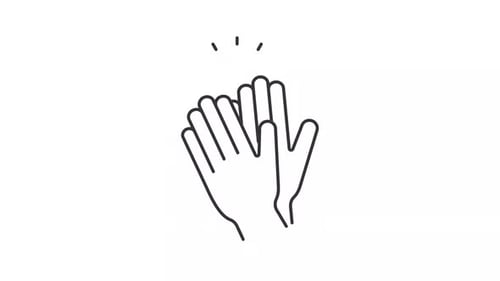 Animated Applause Linear Icon