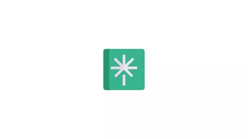 Flat Design Download Icon to Asterisk Transformation