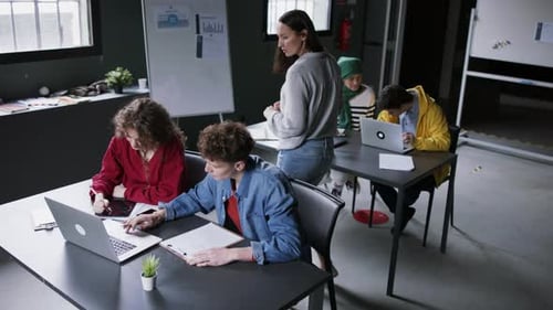 Group of People Attending Education Class in Community Center