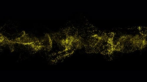 4K 3D animation. Abstract digital particles wave, Digital data network connections for a technology