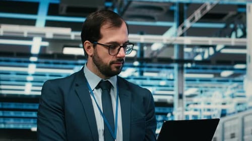 Data Center System Administrator Using Laptop to Futureproof Company Network