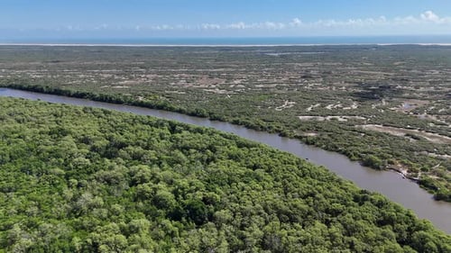 Delta del Parnaíba en Tutoia en Maranhao, Brasil.