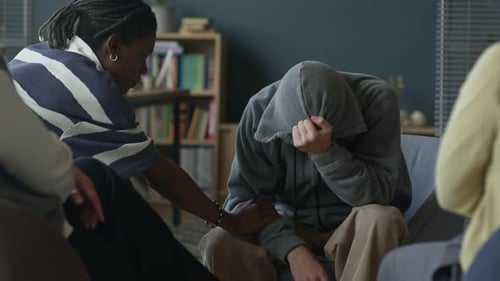 Group Therapy Session with Teen and Adults