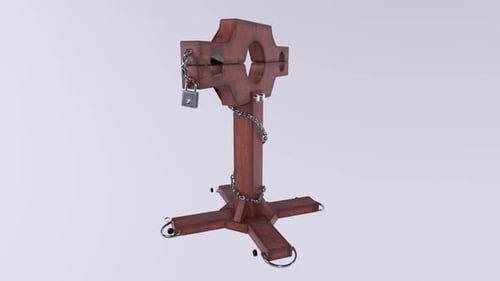 Wooden Stocks Device for Historical Punishment