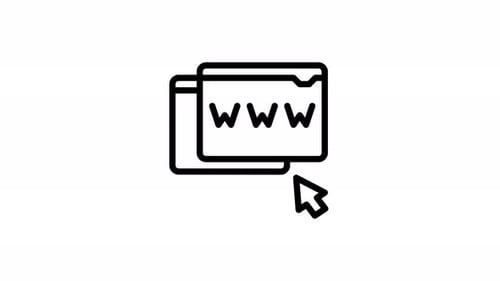 website line icon animation