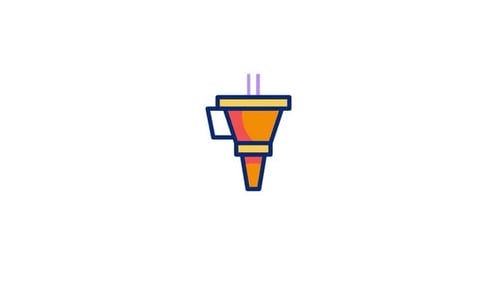 Animated Funnel Icon for Data Processing Workflow