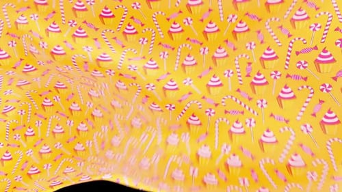 Sweet Candy Pattern Fluid Transition Background