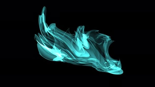 Dynamic Flowing Teal Abstract Light Animation