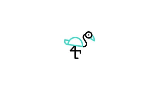 Animiertes Flamingo-Symbol