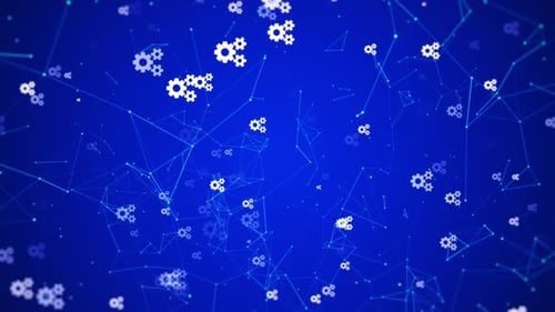 Settings Icon Plexus Technology Background Loop