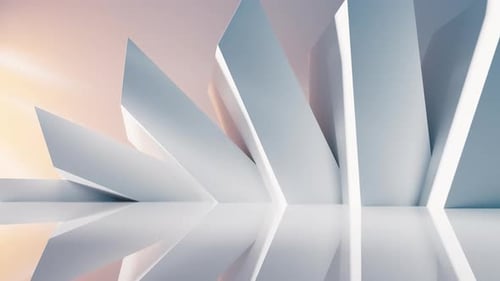 Structure de bâtiment vide avec structure géométrique