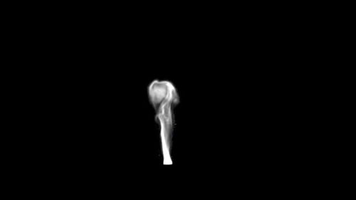 White Smoke Rising on Black Background