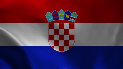 Waving Croatian Flag Seamless Loop